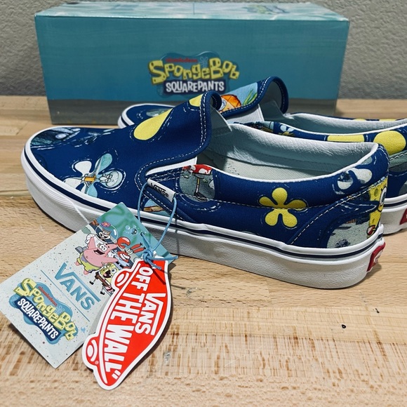 Vans x Spongebob Classic Slip-on Alohabob Sneaker Shoes [VNOA33TBYZ1] Mens 10.5 - Picture 5 of 8